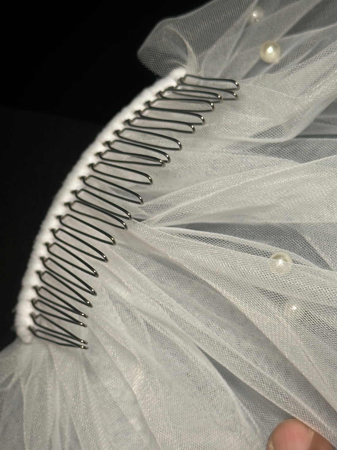 Elbow Length Pearl Veil