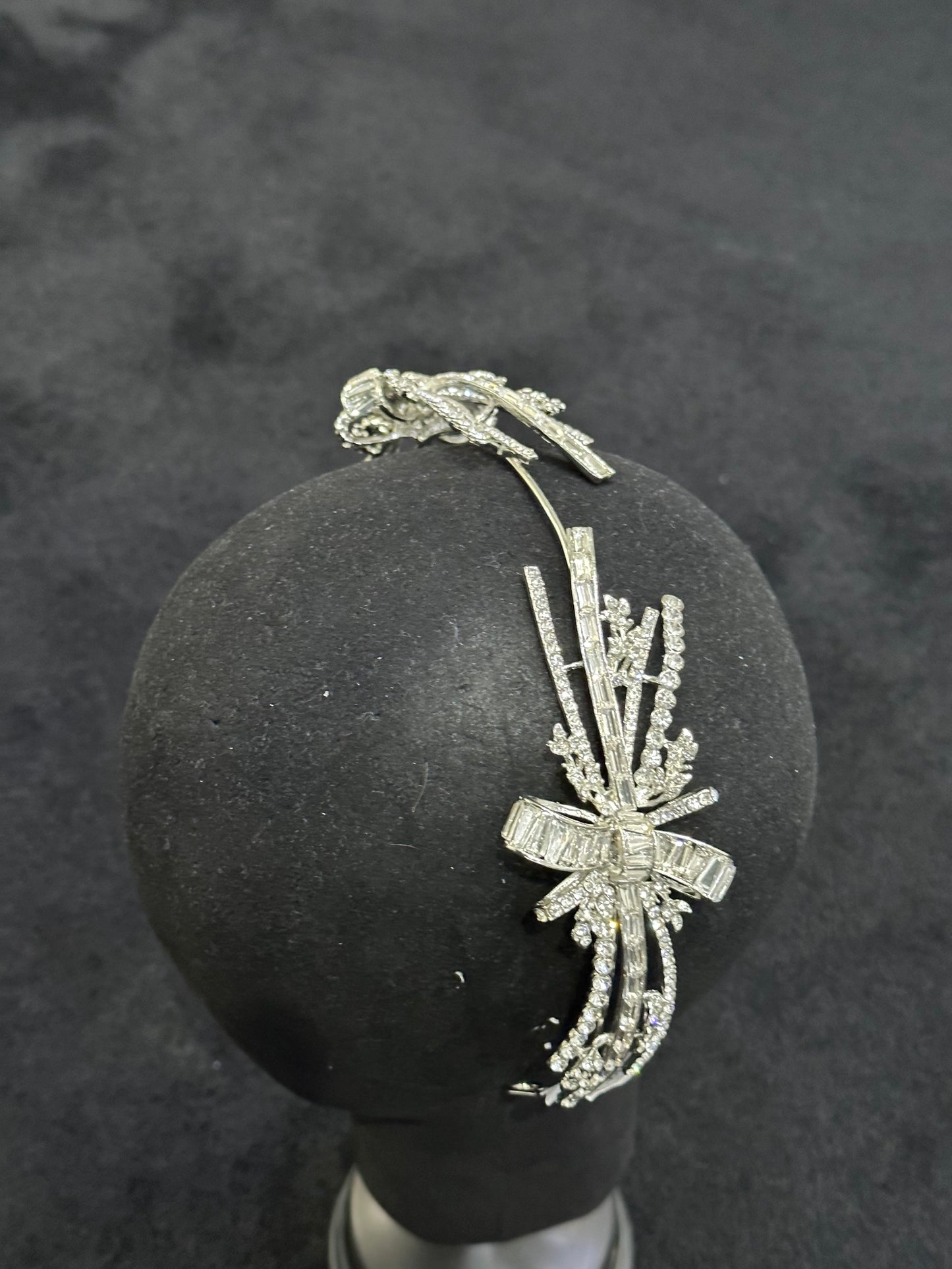 Art Deco Bow CZ Hairband