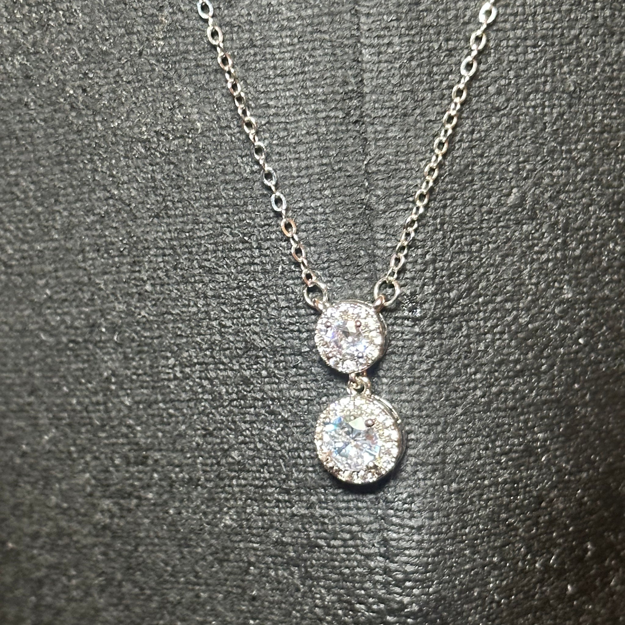 Round Double Crystal Pendant