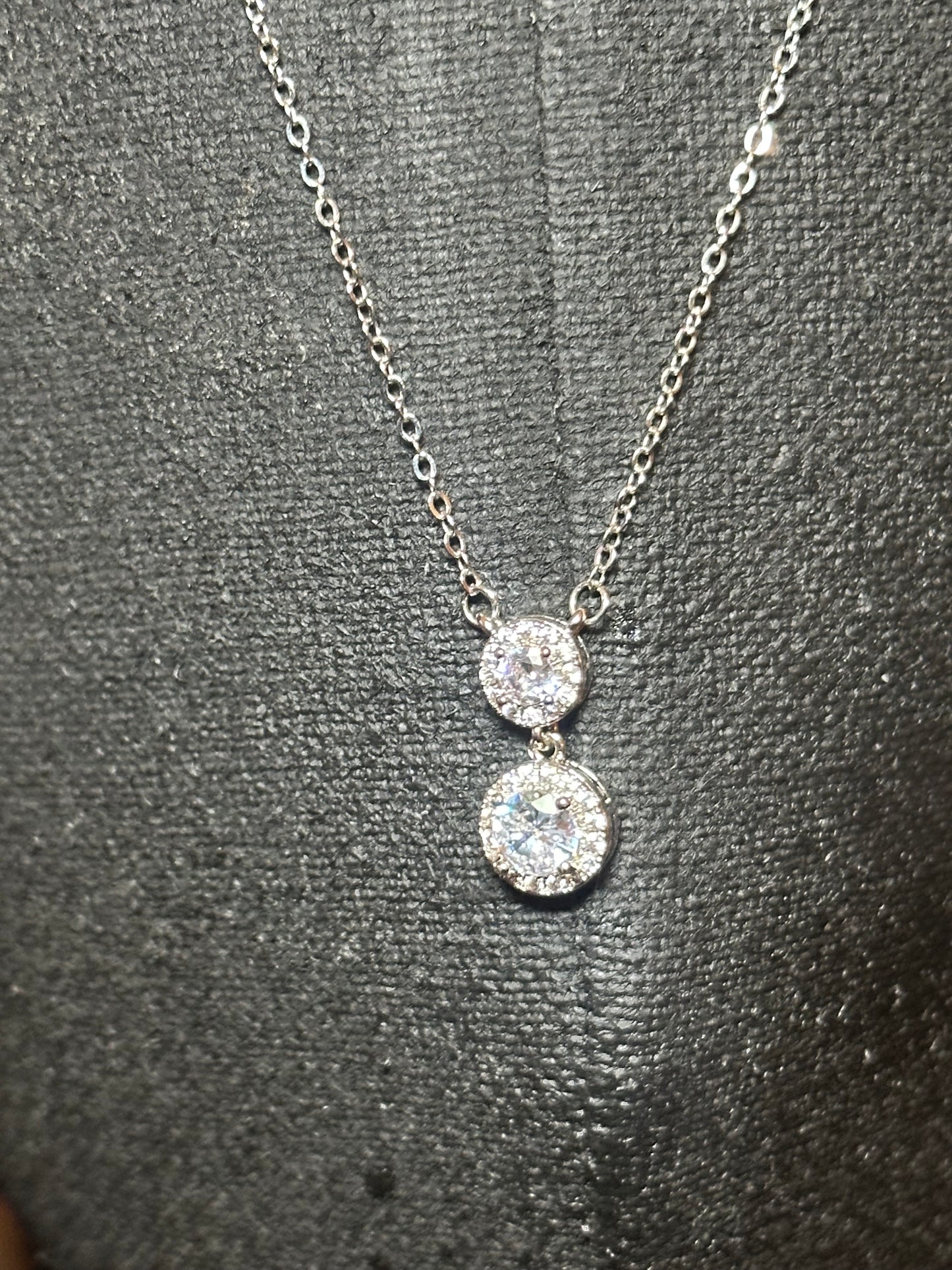 Round Double Crystal Pendant