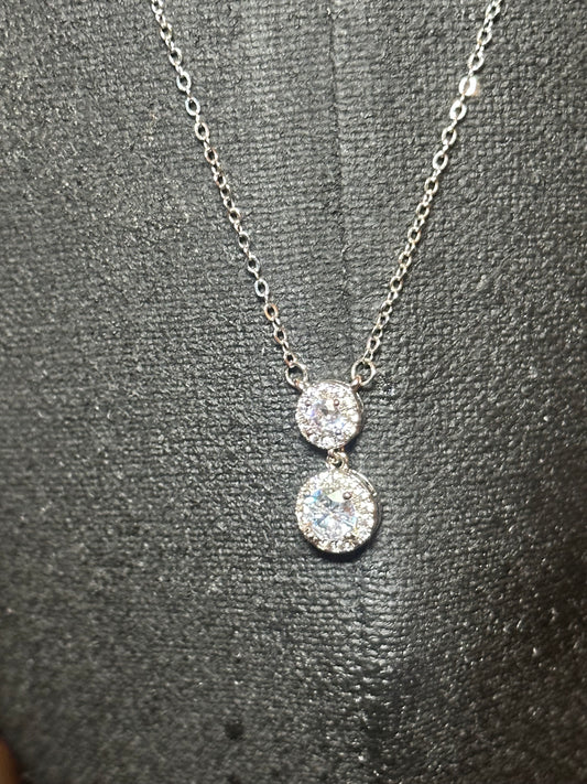 Round Double Crystal Pendant