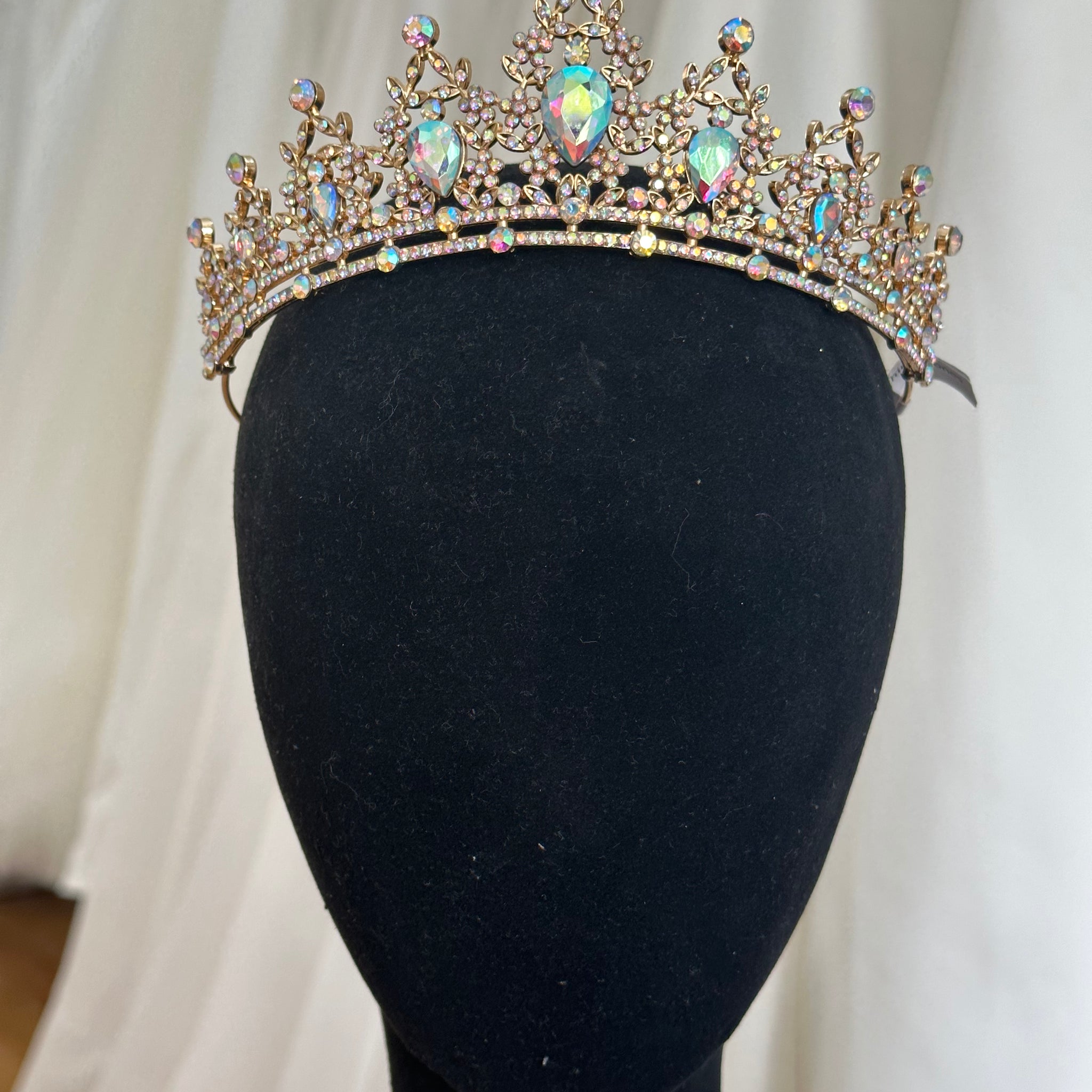 Gold Crystal Ab Crown