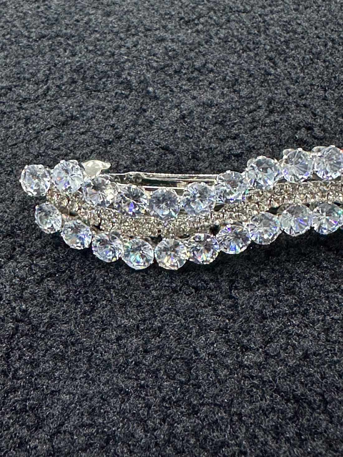 Curved Cubic Zirconia /  Crystal Hair Clip