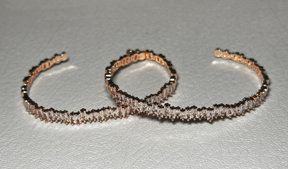 Rose Gold Cubic Zirconia Bangle