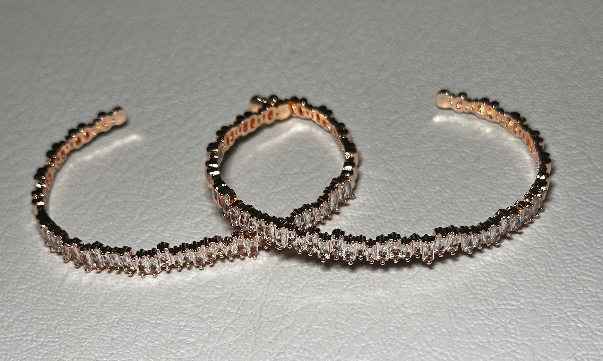 Timeless Rose Gold Cubic Zirconia Bangle for Special Events