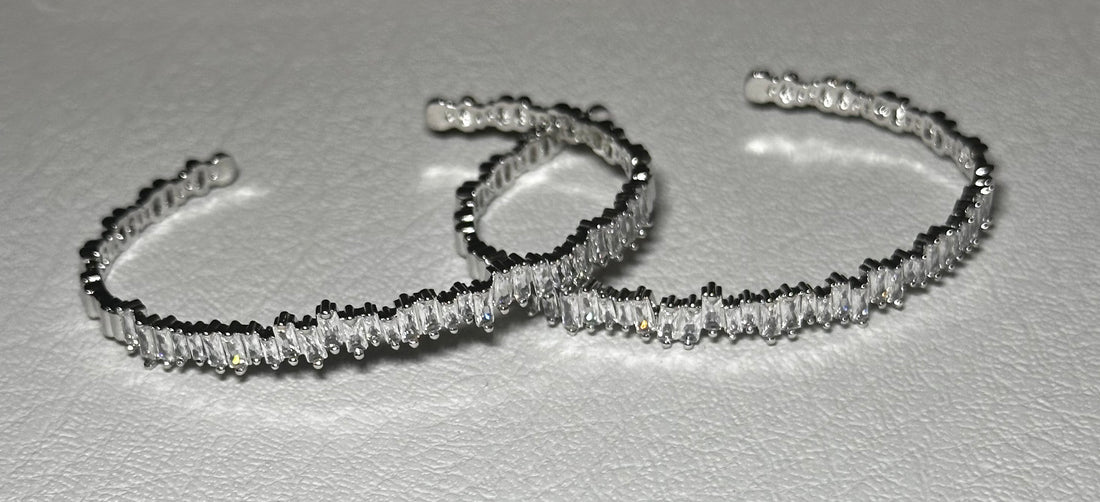 Silver Cubic Zirconia Bangle