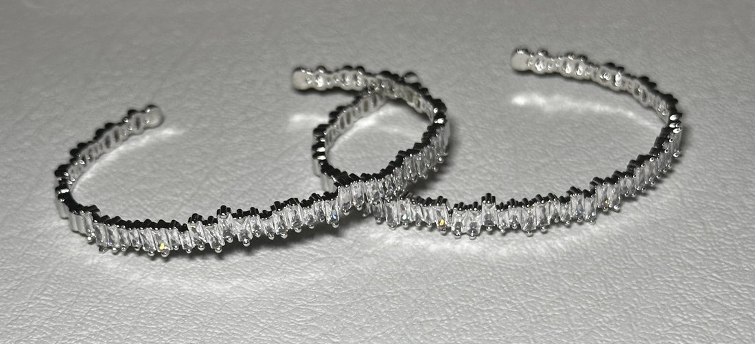 Timeless Silver Cubic Zirconia Bangle for Special Events