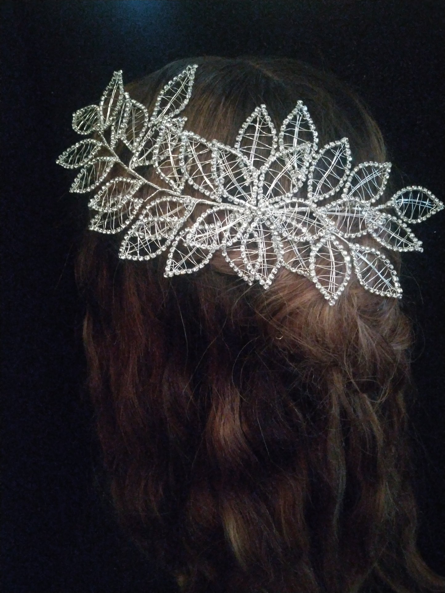 Leafy Sparkle Vine Headpiece - HANDMADE