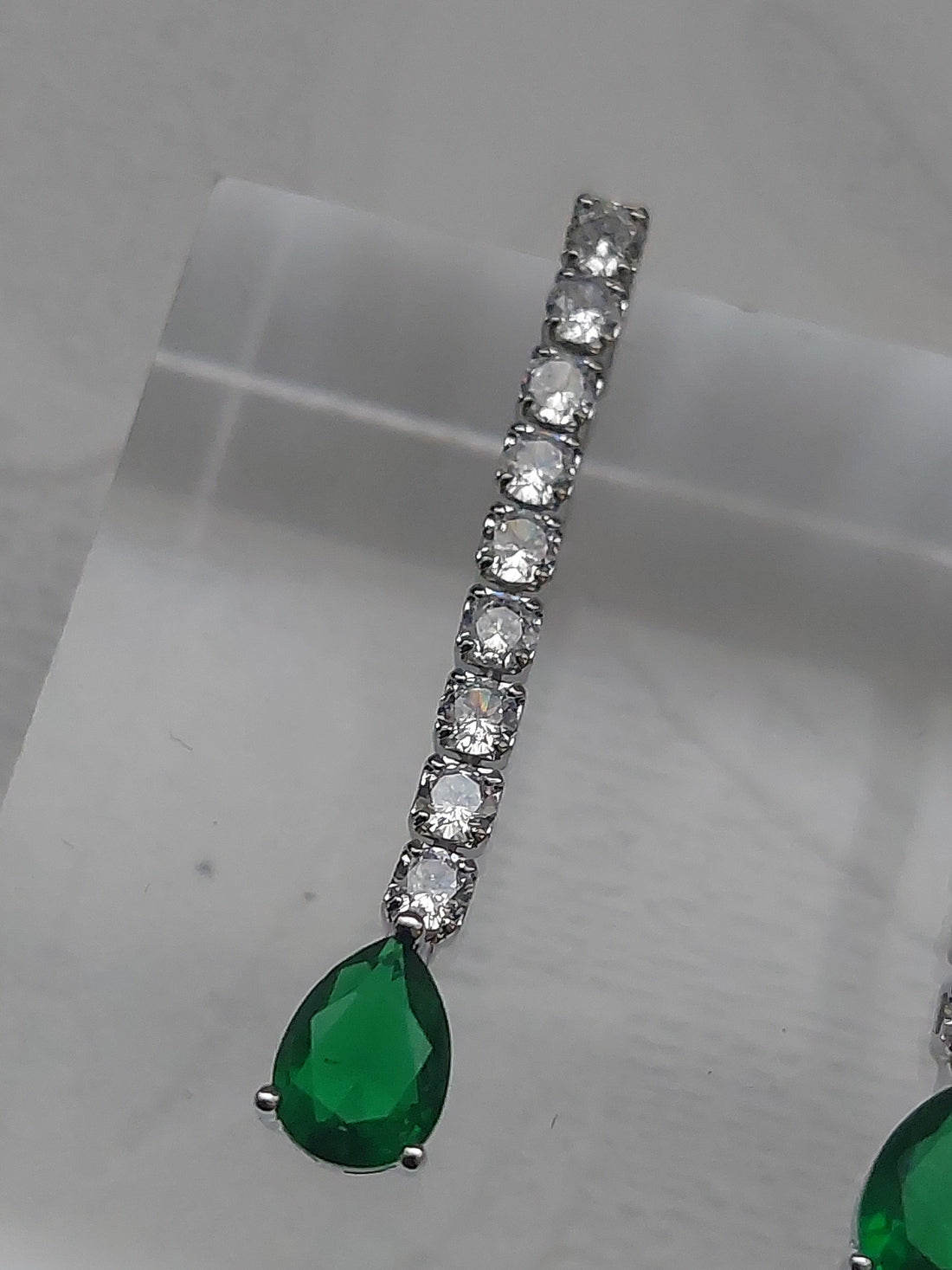 Double Green Drop Necklace Set