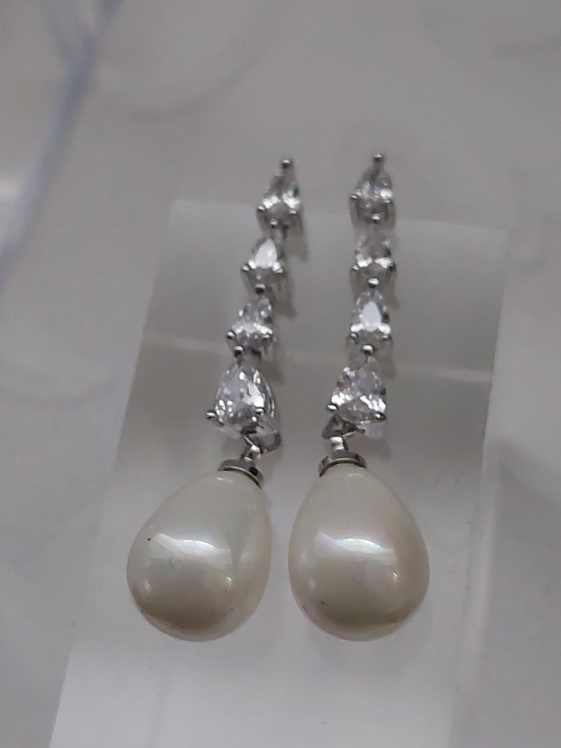 Double Teardrop Pearl Necklace Set