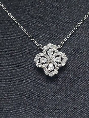 Blossom Flower Rhinestone Necklace Set