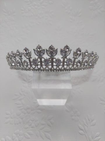 Tulip Shape Crystal Tiara