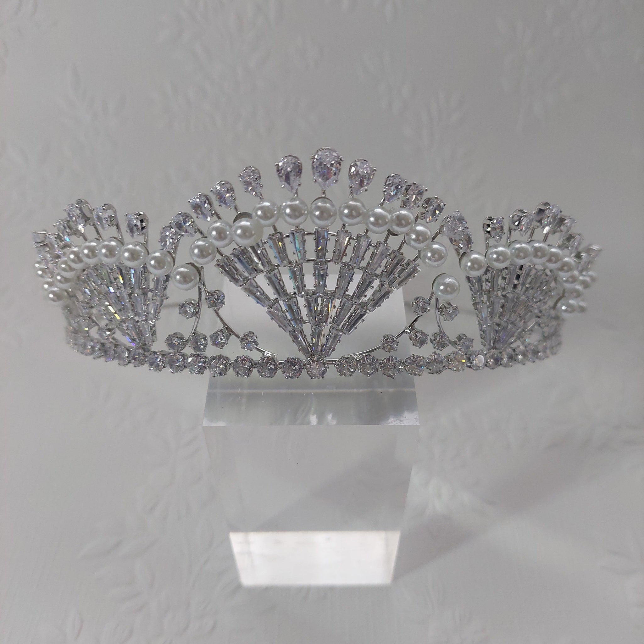 Art Deco Pearl and Crystal Tiara
