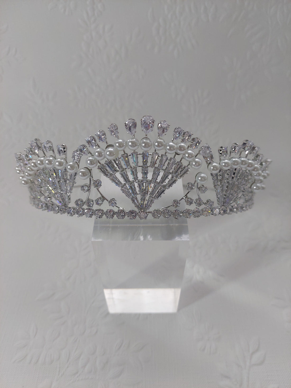 Art Deco Pearl and Crystal Tiara