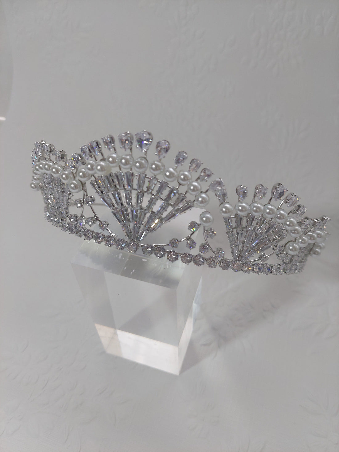 Art Deco Pearl and Crystal Tiara