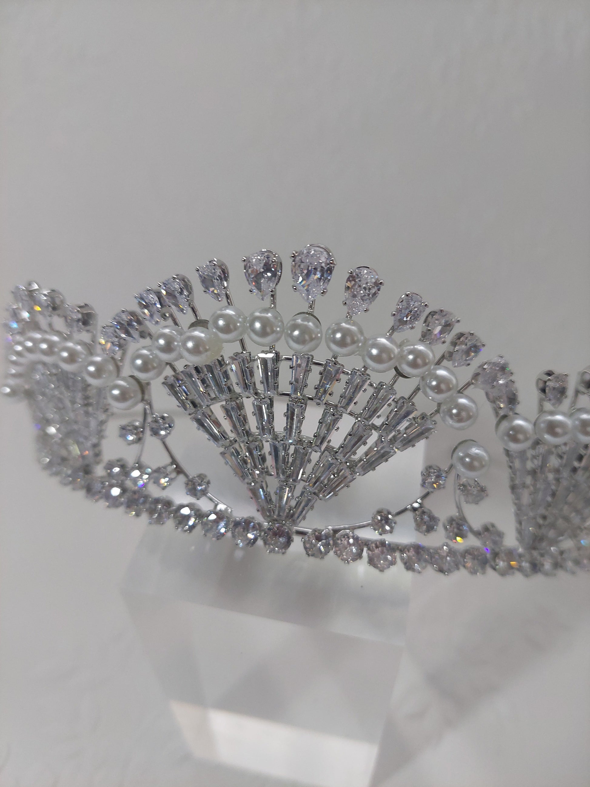 Art Deco Pearl and Crystal Tiara