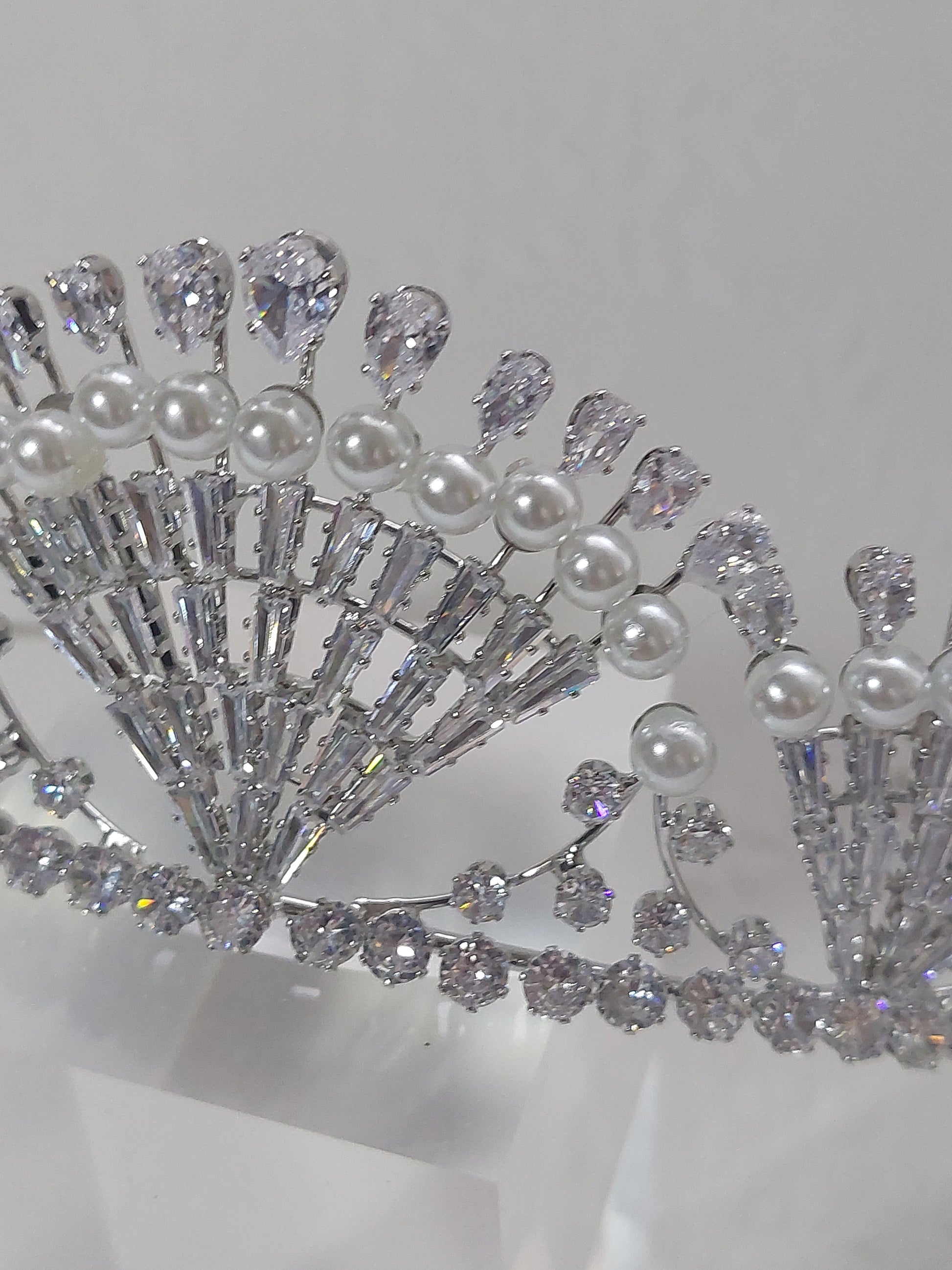 Art Deco Pearl and Crystal Tiara