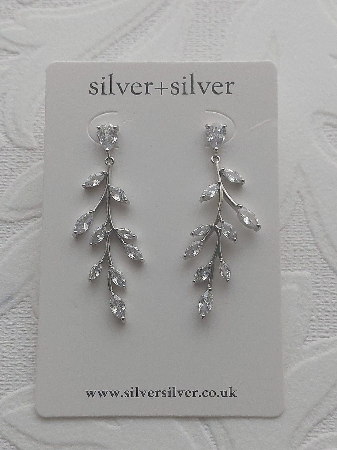 Silver Short Vine Earrings