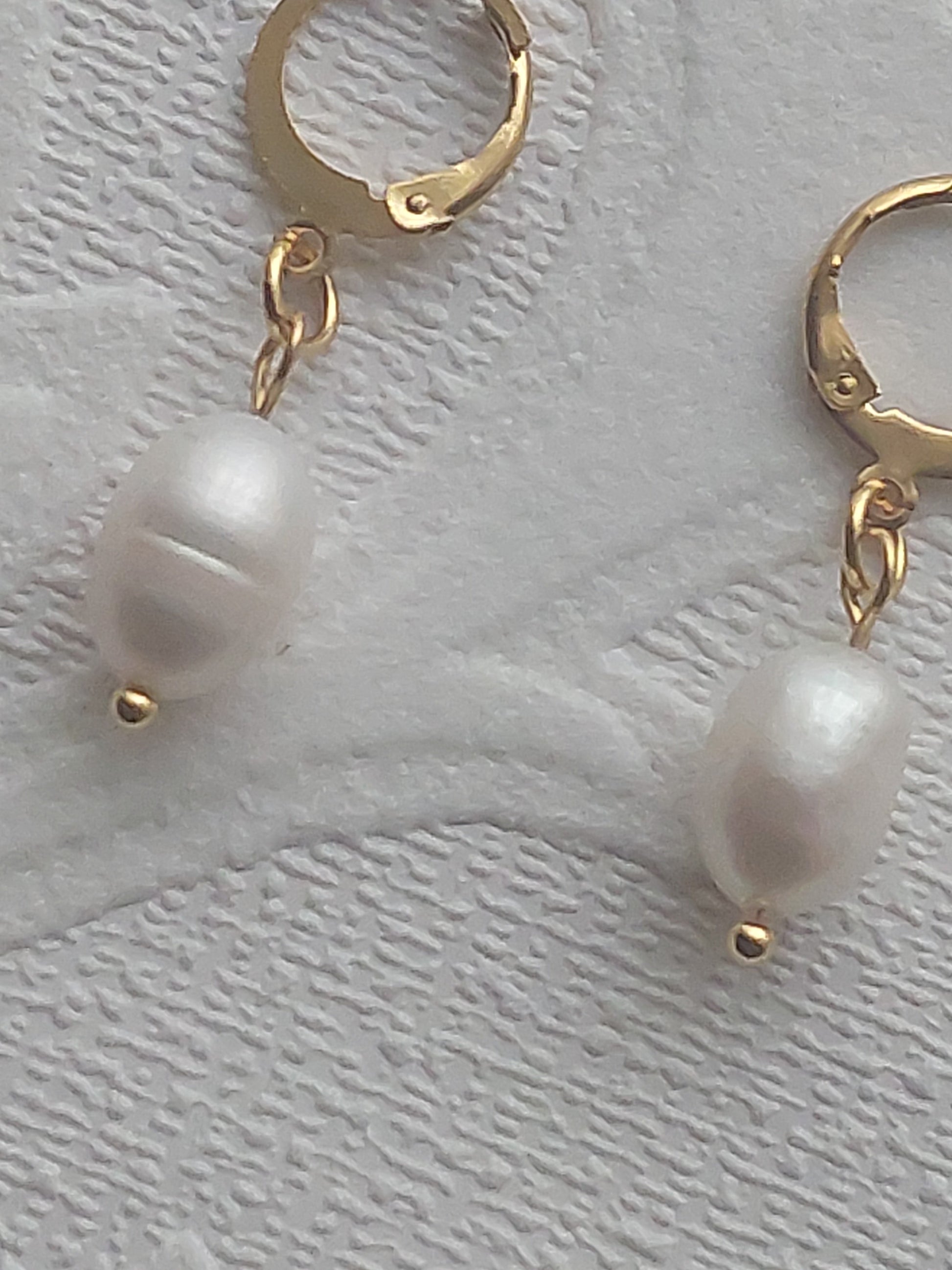 Short Drop Pearl Earrings