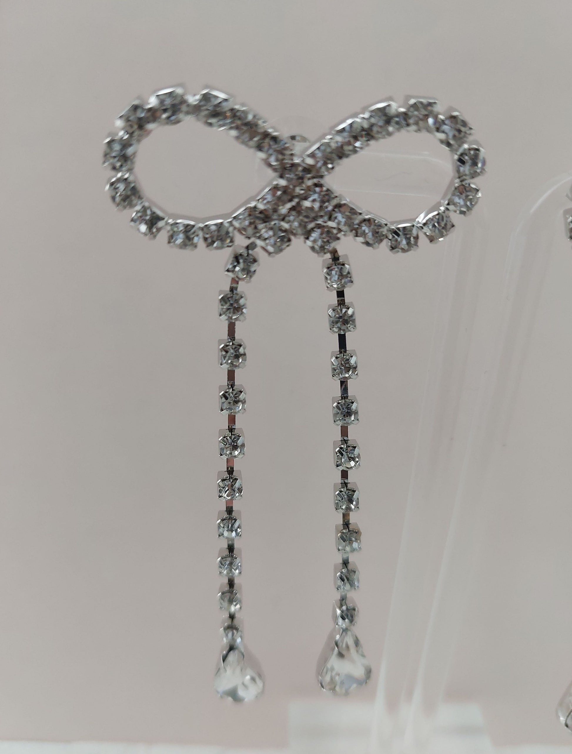 Timeless Bow Rhinestone Earrings for the Modern Bride