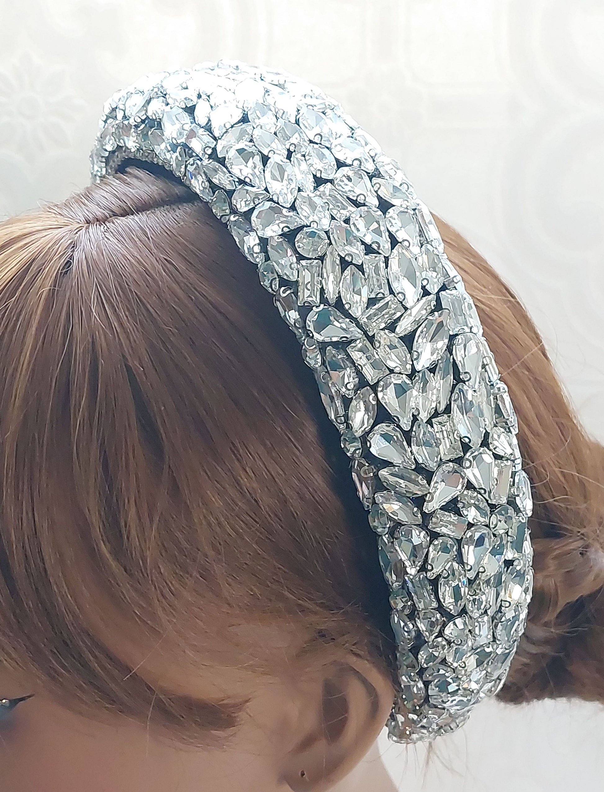 Wide Crystal Headband - HANDMADE