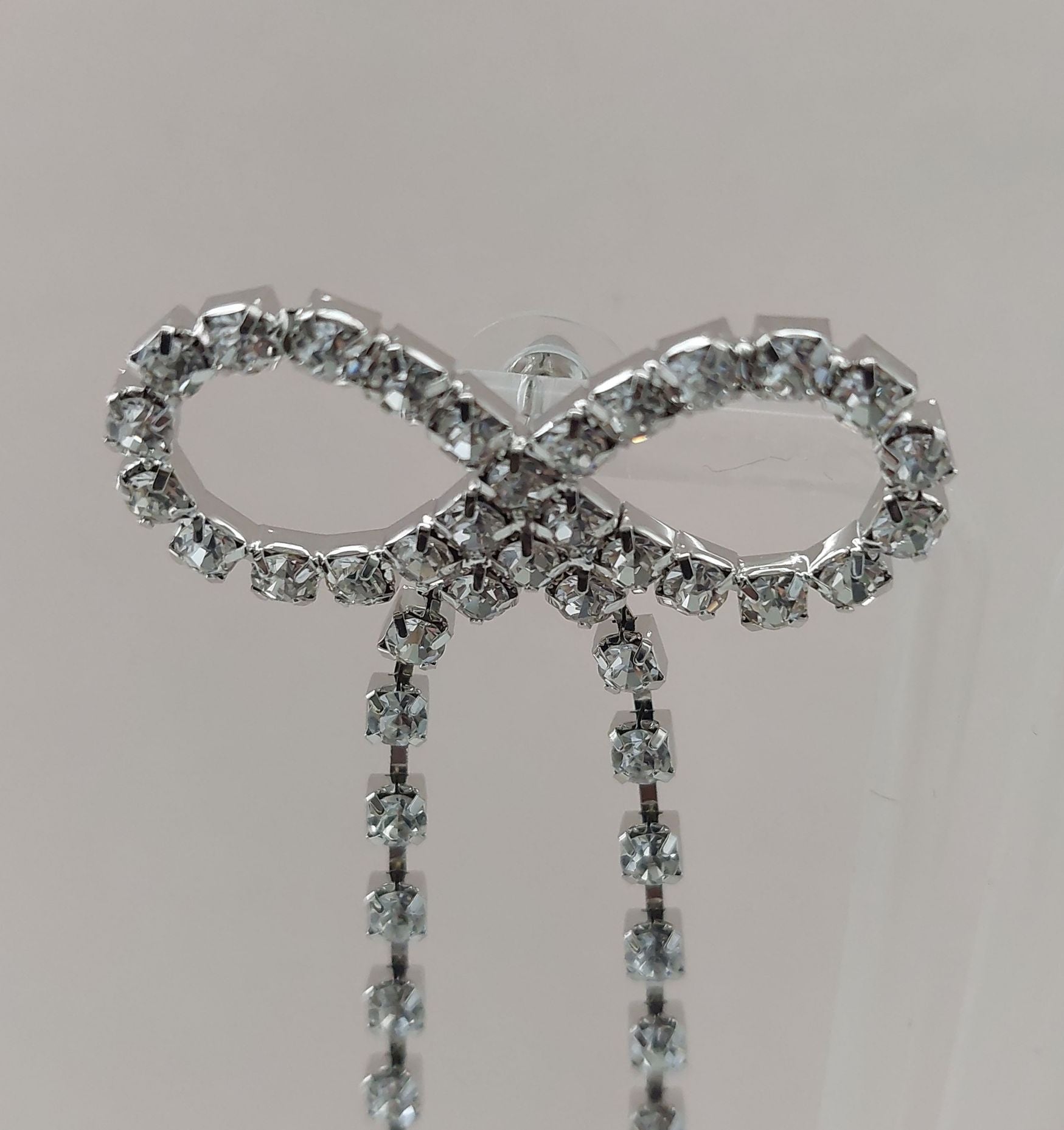 Timeless Bow Rhinestone Earrings for the Modern Bride