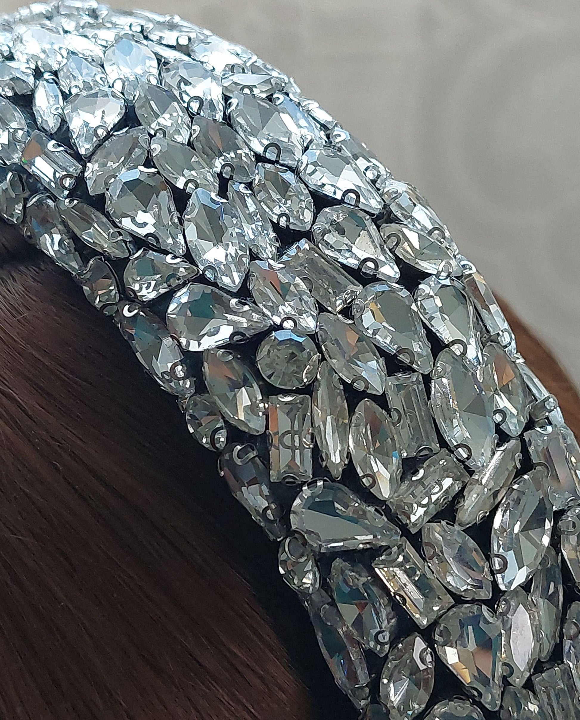Wide Crystal Headband - HANDMADE