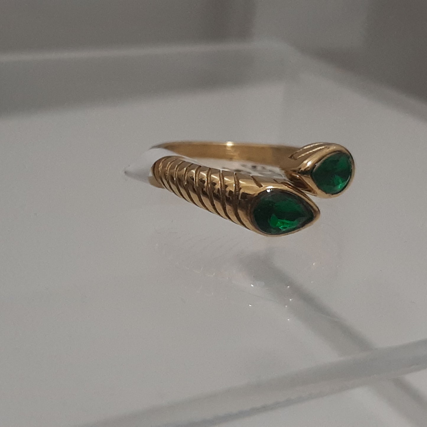 Gold Ribbed Ring