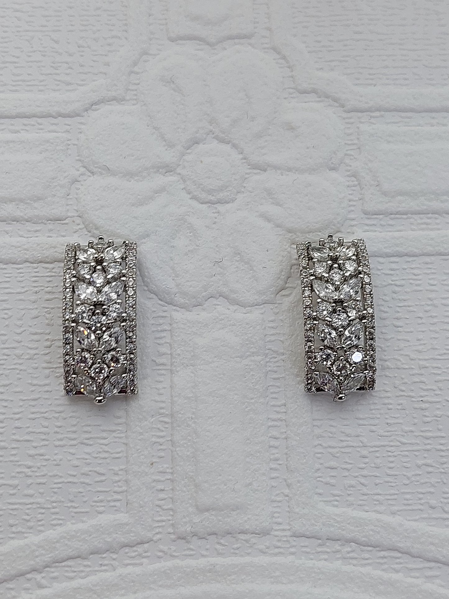 Curved Crystal Earrings