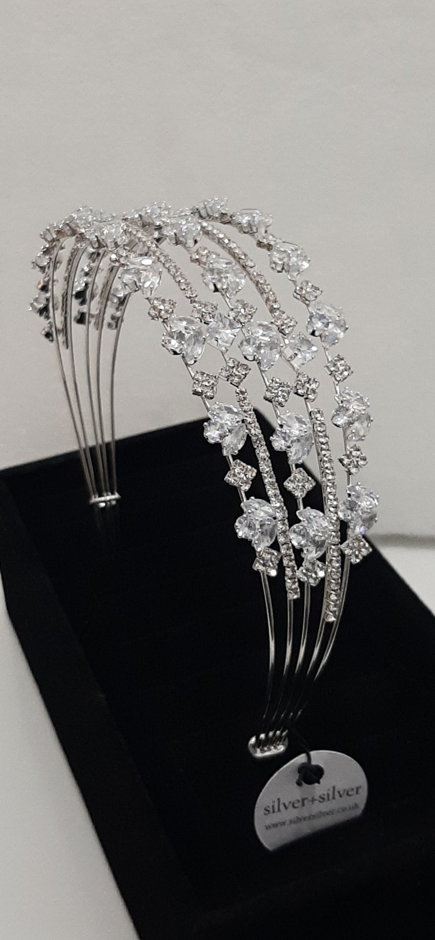 Cubic Zirconia Silver Headband