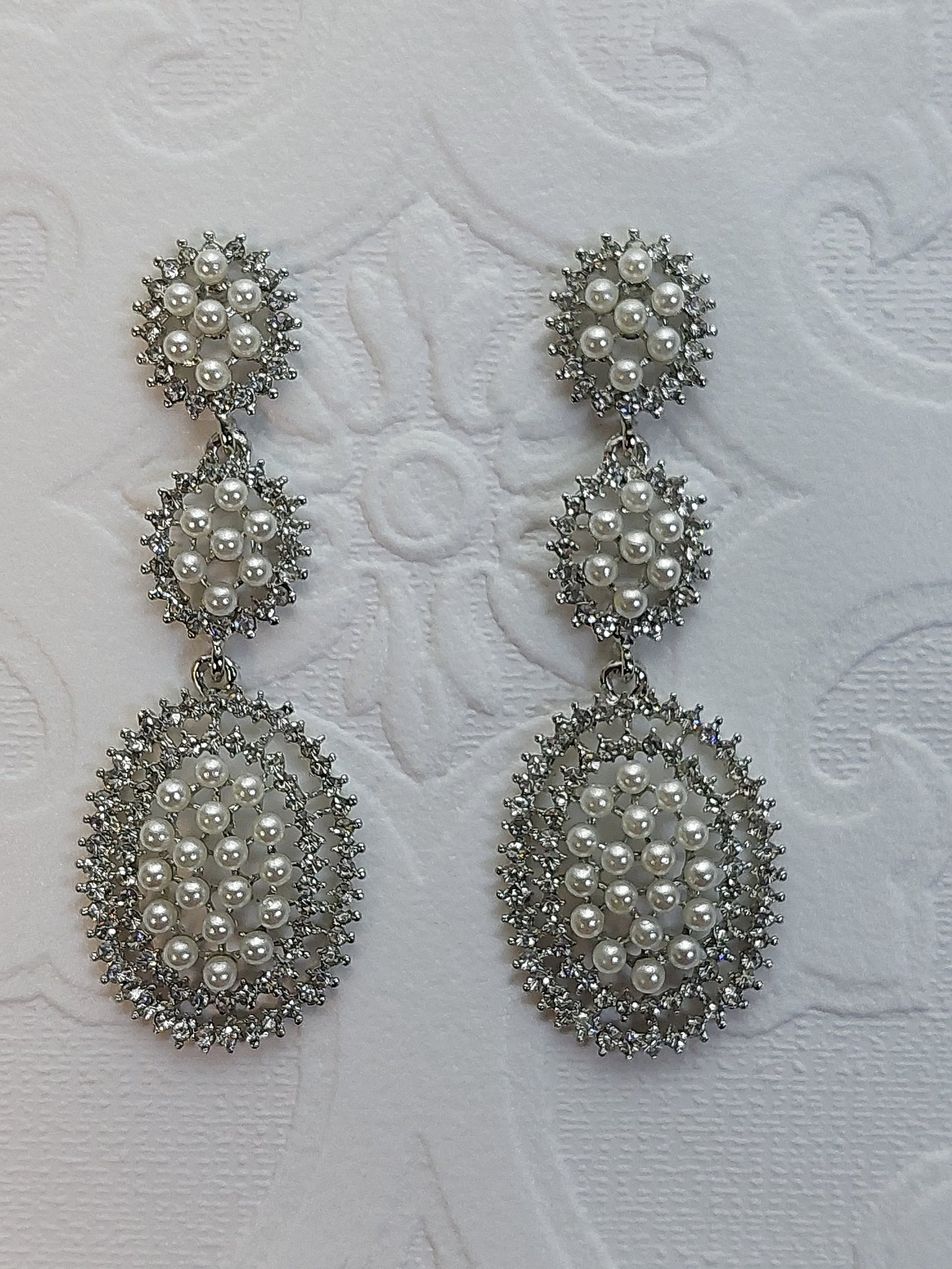 Large Mini Pearl Drop Earrings