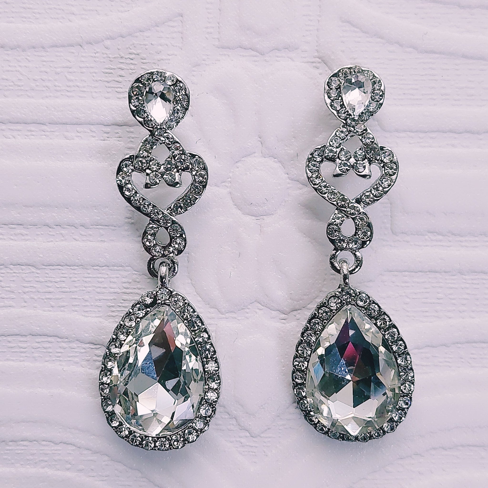Timeless Silver Drop Earrings for Brides and Special Events