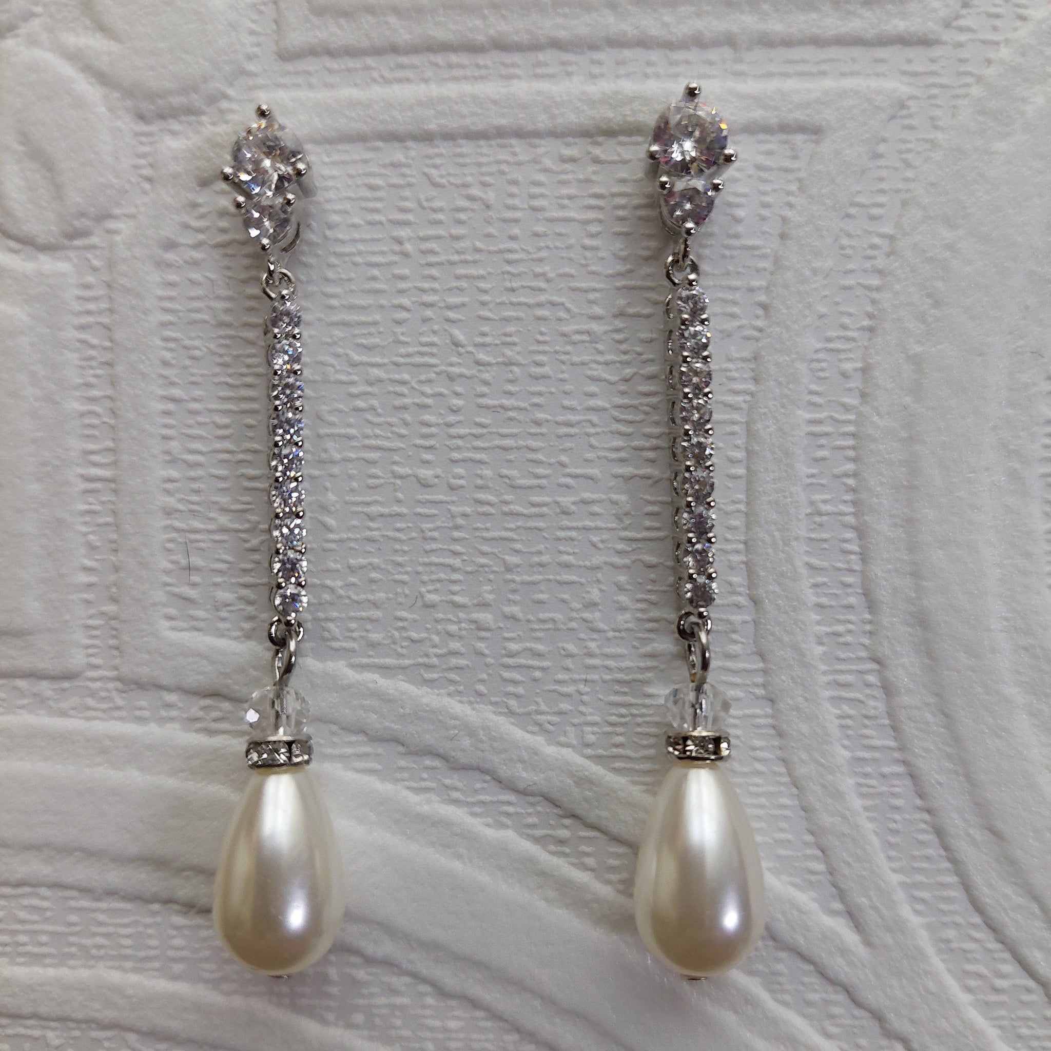 Timeless Crystal Pearl Drop Earrings for Modern Brides