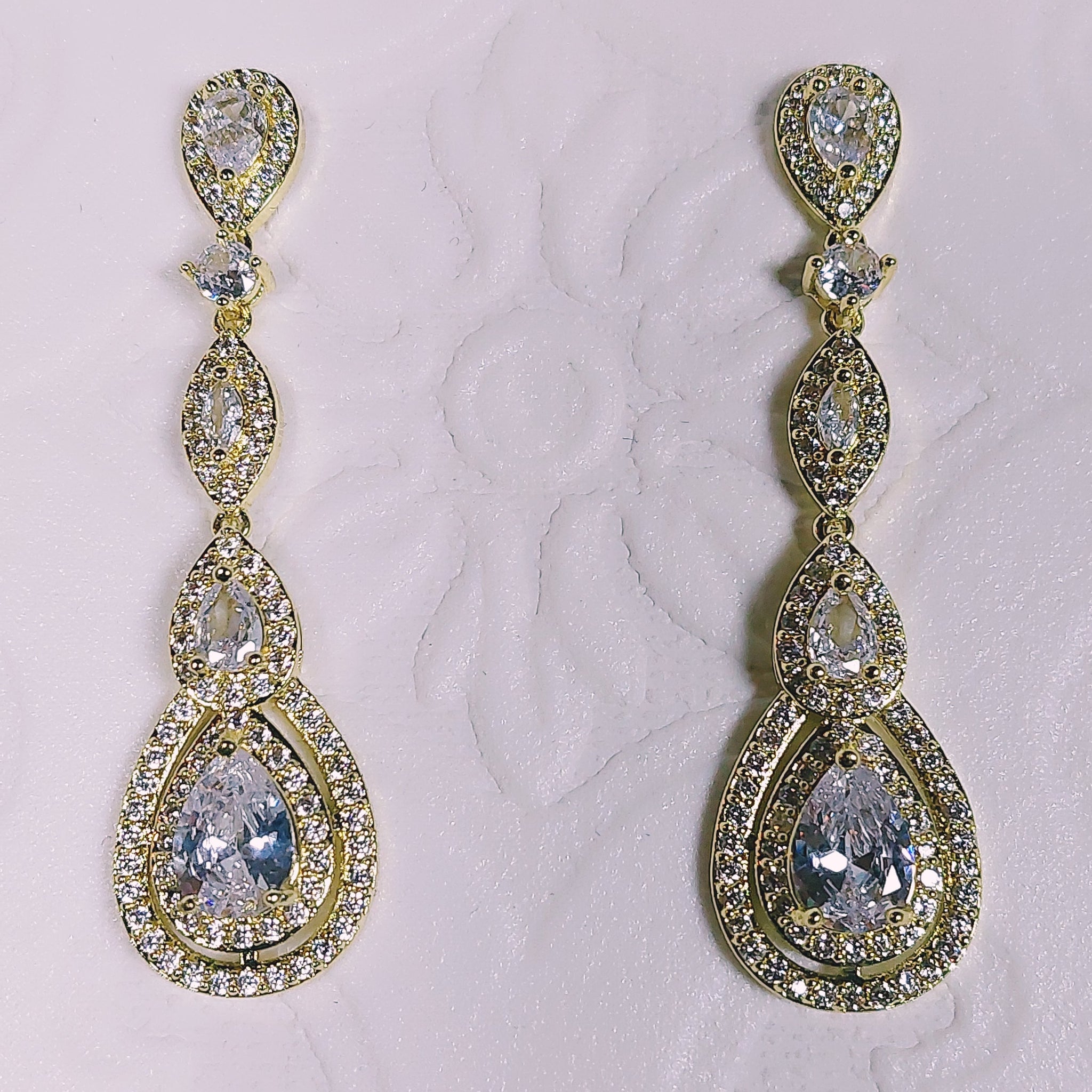 Timeless Teardrop Crystal Earrings for Weddings & Special Events