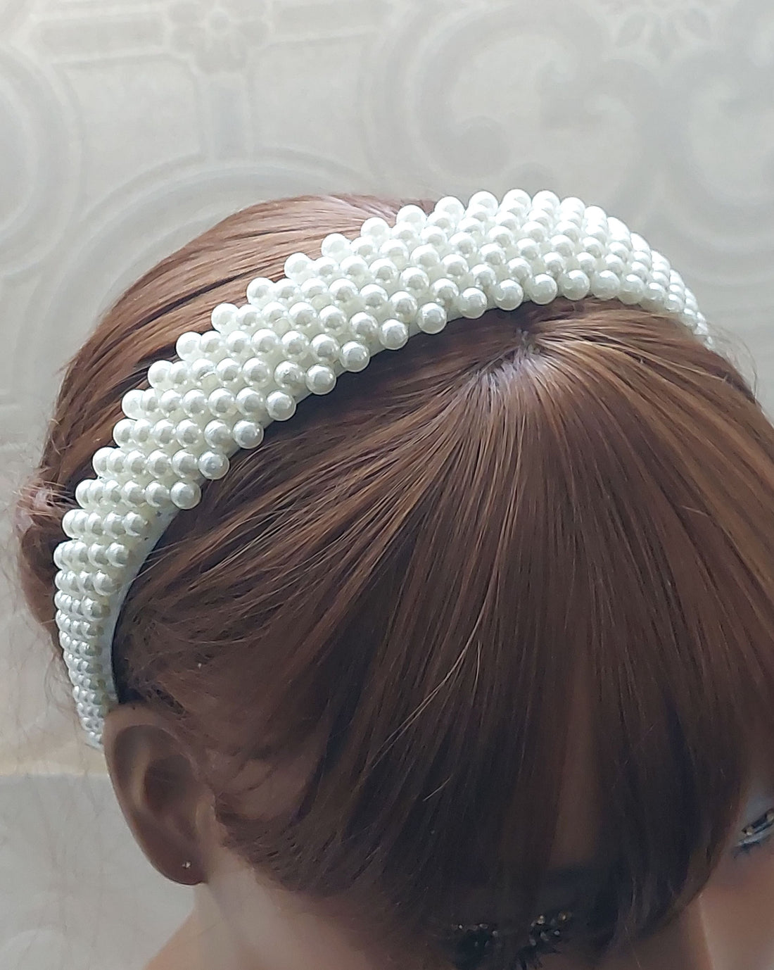 Flat Ivory Pearl Headband
