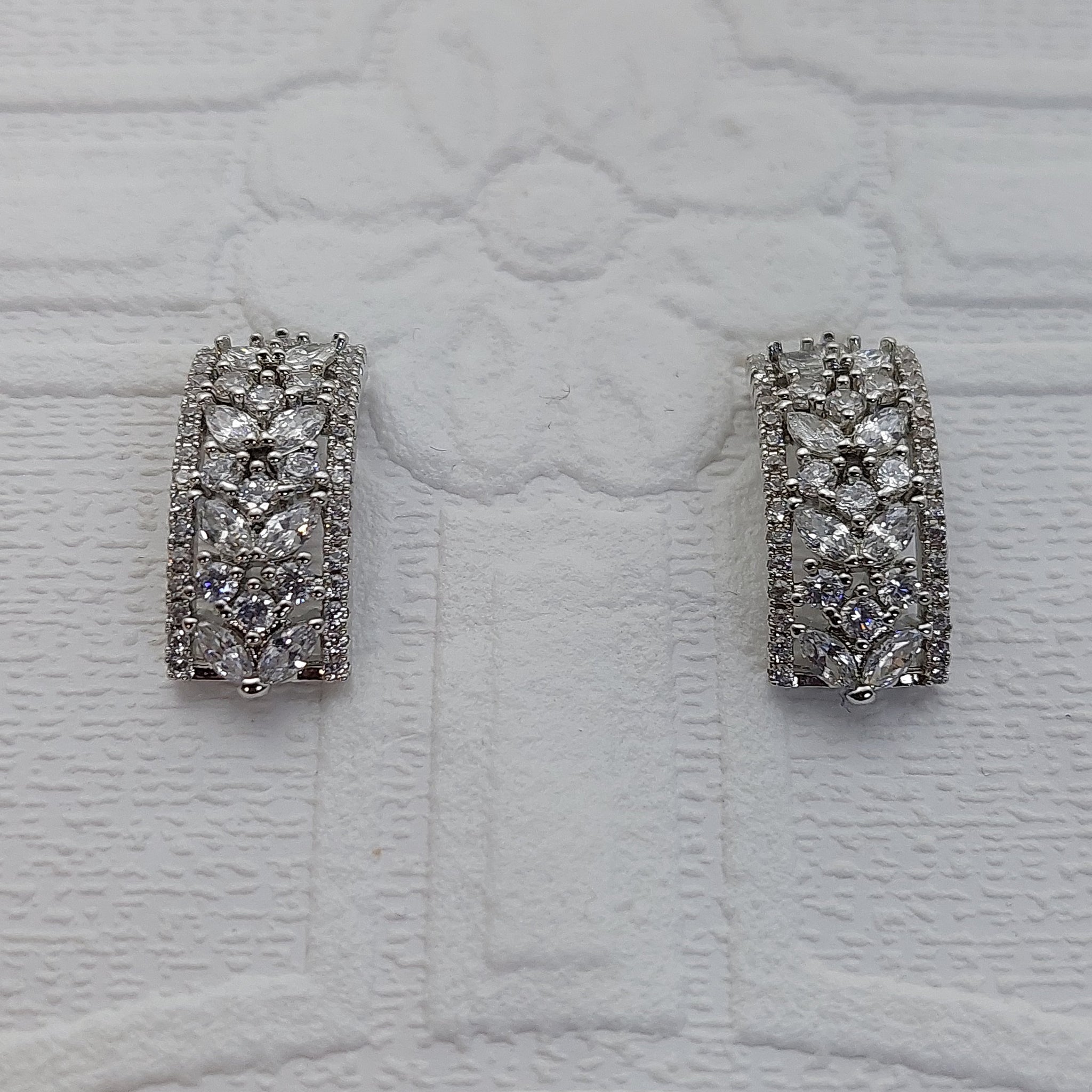 Timeless Curved Crystal Earrings for the Modern Bride