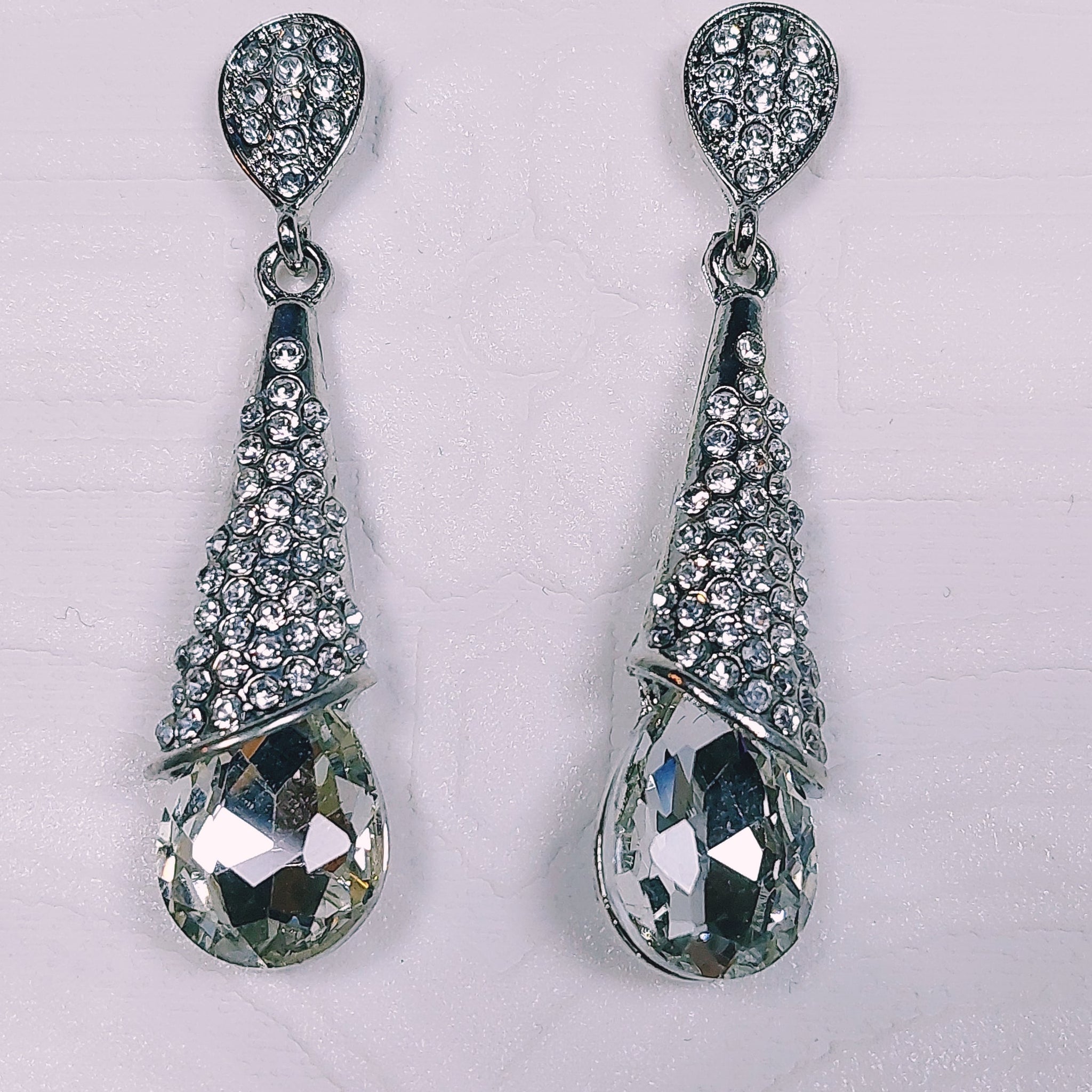 Stunning Smoky Grey Crystal Earrings for Timeless Weddings