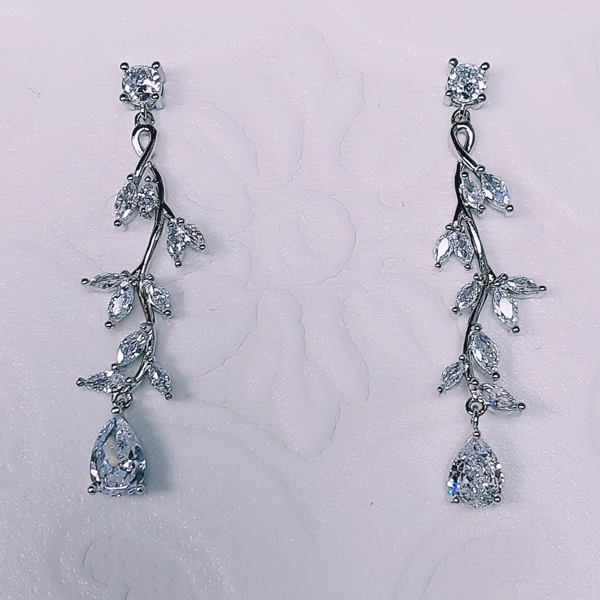 Timeless Long Vine Drop Earrings for the Modern Bride