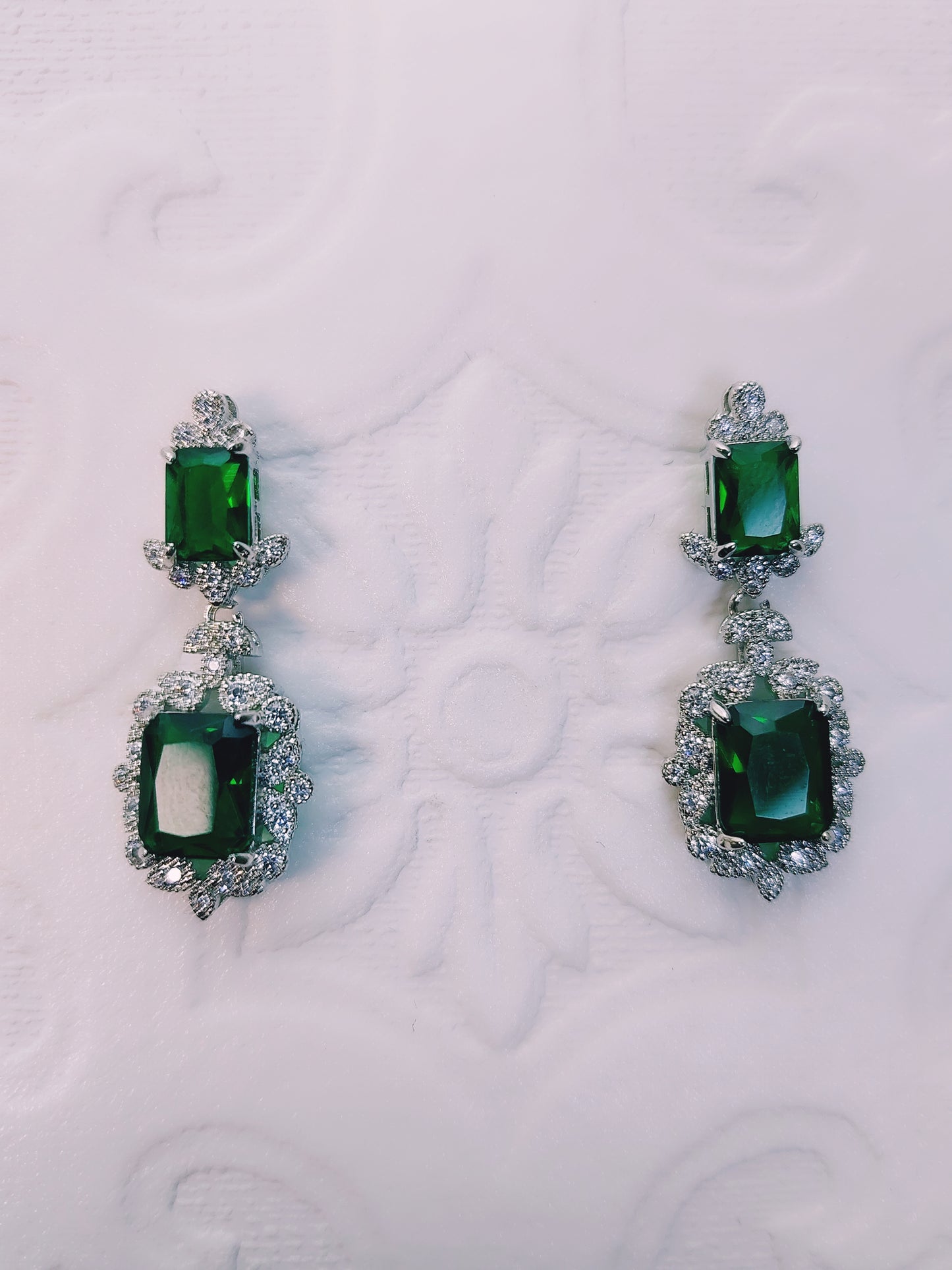 Emerald Green Drop Earrings