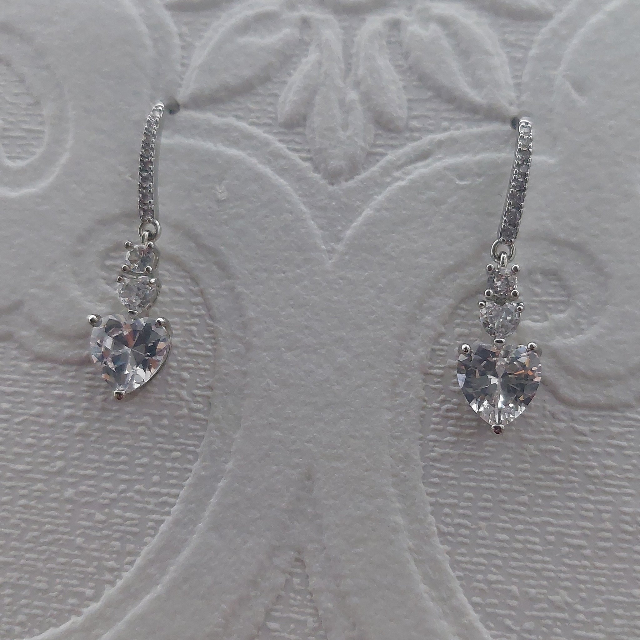 Timeless Heart Earrings for Brides & Special Occasions