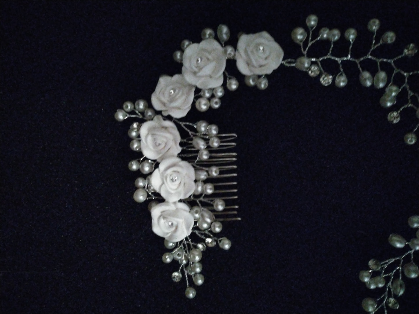 Floral Pearl Hair Comb