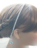 Slim Rhinestone Headband with Teardrop