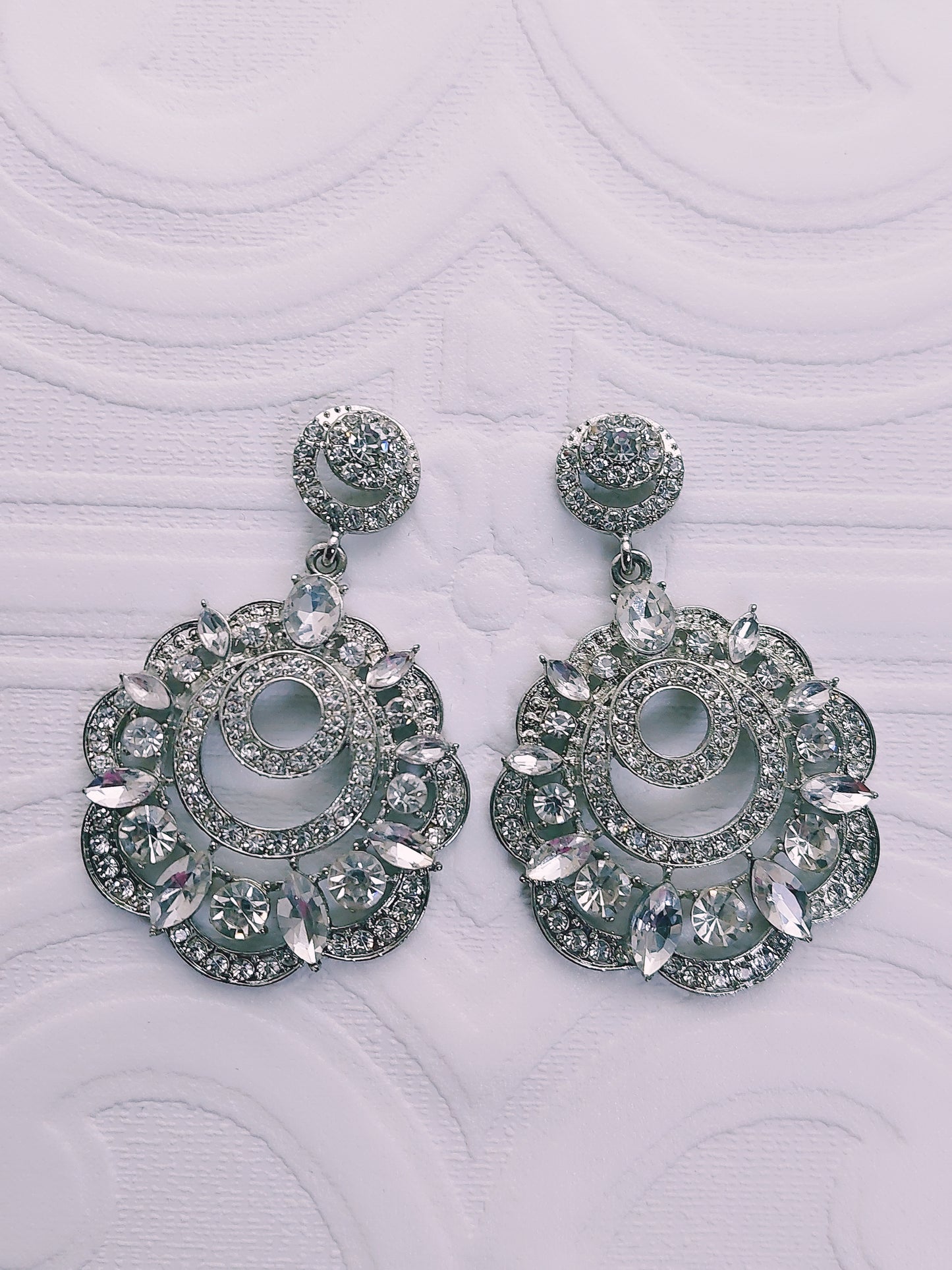 Crystal Round Baroque Earrings