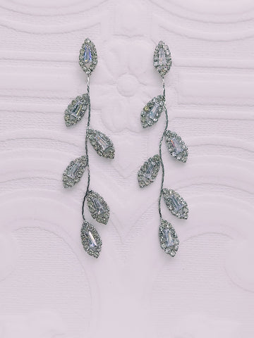 Timeless Silver Petal Drop Earrings for Stunning Weddings