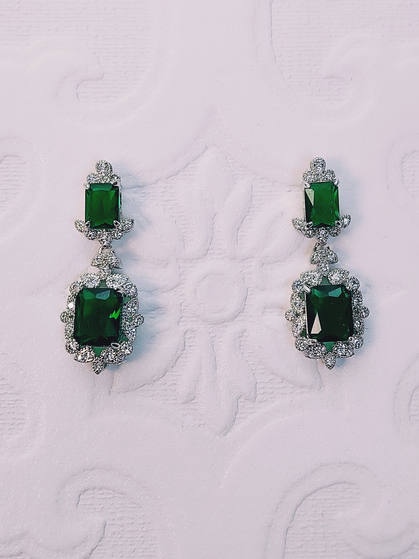 Emerald Green Drop Earrings