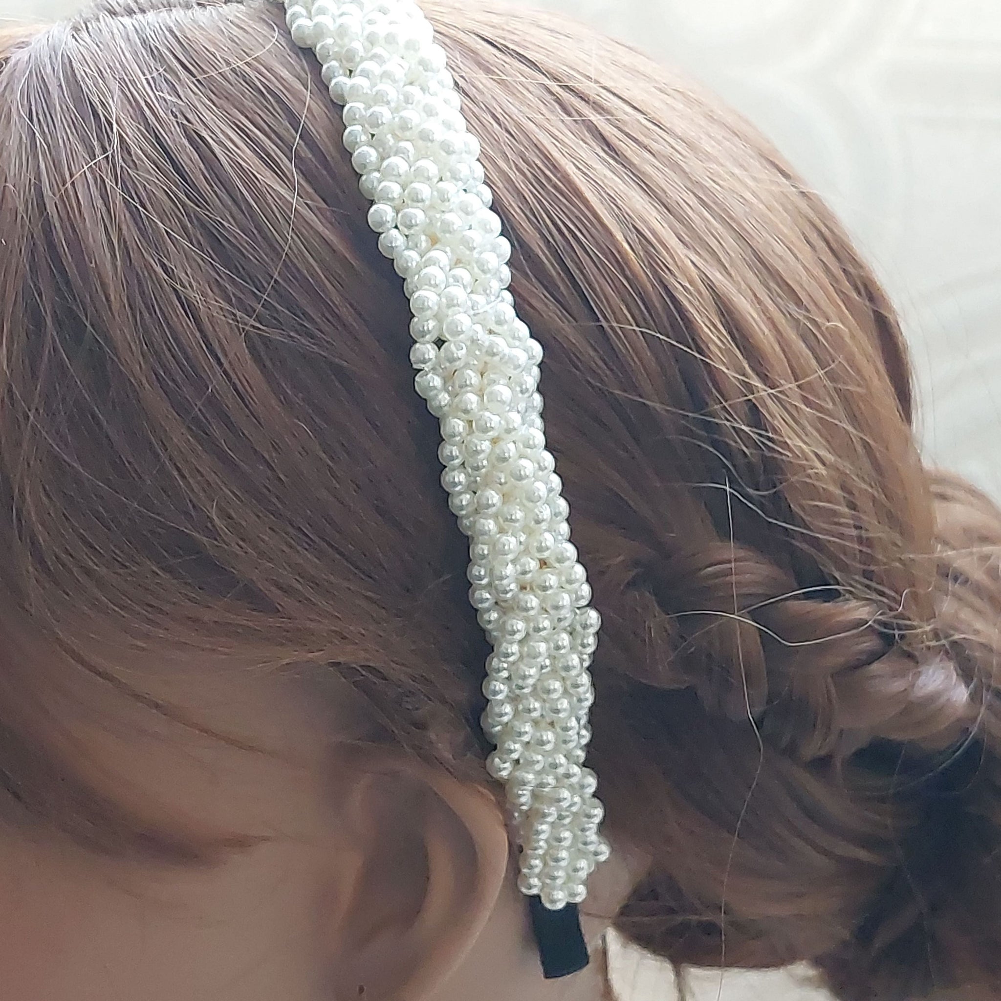 Plaited Pearl Headband