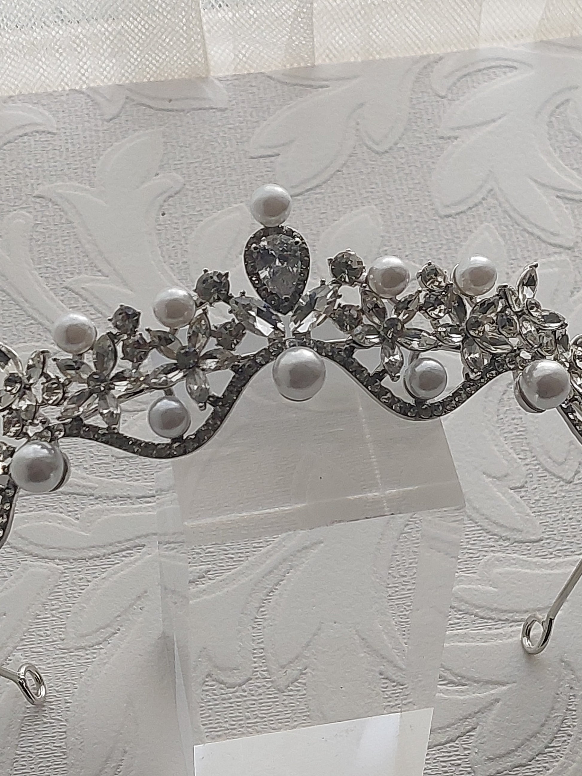 Curved Victorian Inspired Rhinestone Tiara