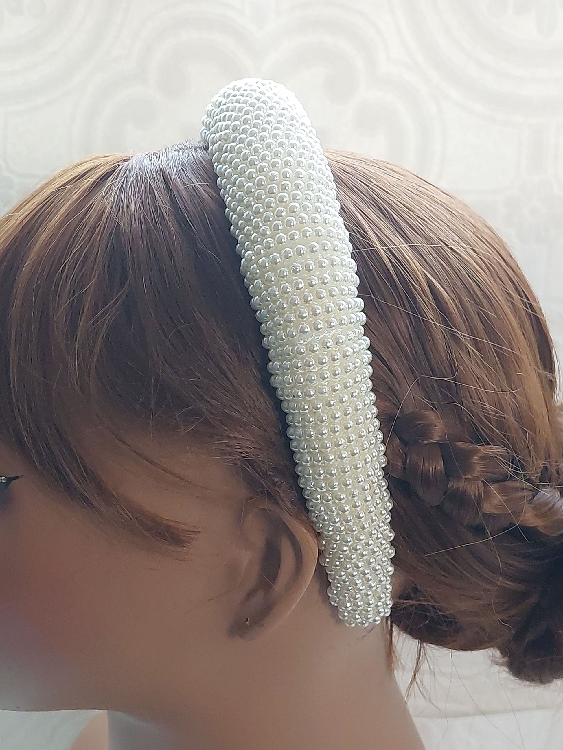 Multiple Rows Pearl Headband