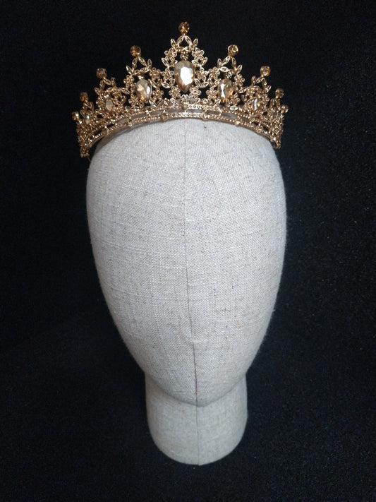 Gold Amber Crystal Crown