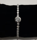 Timeless Silver Circle Drawstring Bracelet for Weddings & Events